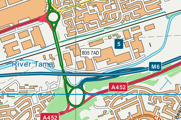 B35 7AD map - OS VectorMap District (Ordnance Survey)