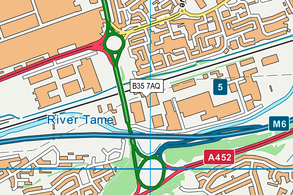 B35 7AQ map - OS VectorMap District (Ordnance Survey)