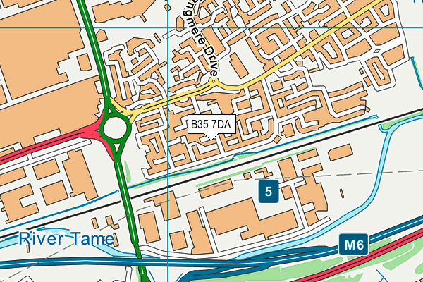 B35 7DA map - OS VectorMap District (Ordnance Survey)