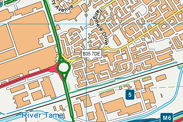 B35 7DE map - OS VectorMap District (Ordnance Survey)