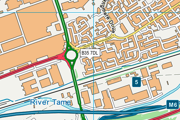 B35 7DL map - OS VectorMap District (Ordnance Survey)