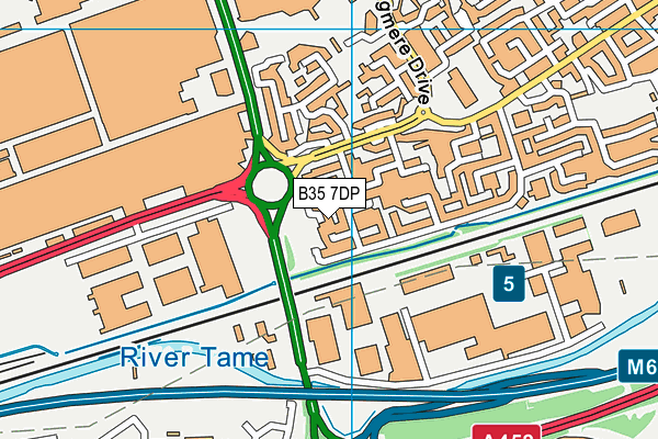 B35 7DP map - OS VectorMap District (Ordnance Survey)