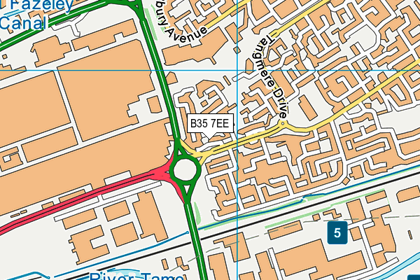 B35 7EE map - OS VectorMap District (Ordnance Survey)