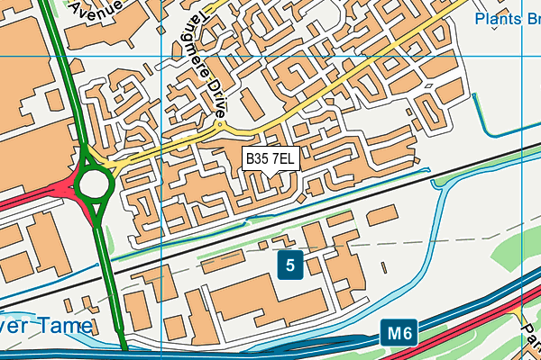 B35 7EL map - OS VectorMap District (Ordnance Survey)