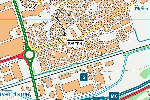 B35 7EN map - OS VectorMap District (Ordnance Survey)