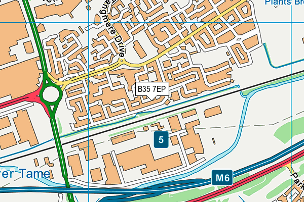 B35 7EP map - OS VectorMap District (Ordnance Survey)