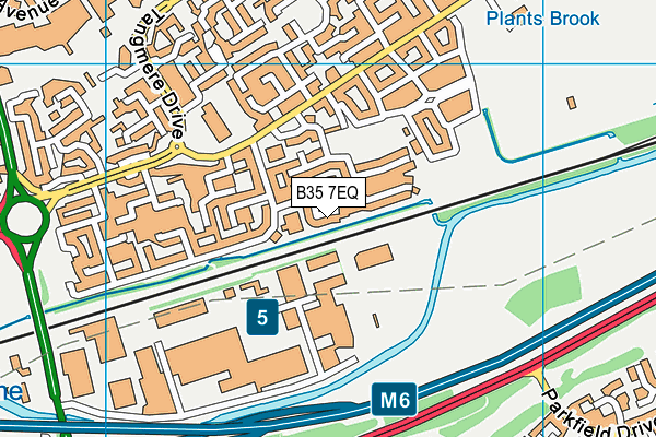 B35 7EQ map - OS VectorMap District (Ordnance Survey)