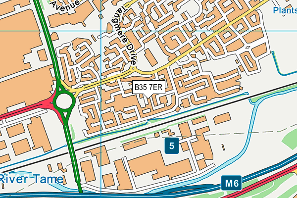 B35 7ER map - OS VectorMap District (Ordnance Survey)