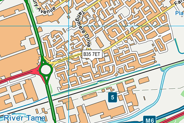 B35 7ET map - OS VectorMap District (Ordnance Survey)