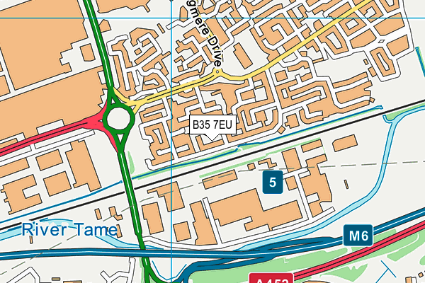 B35 7EU map - OS VectorMap District (Ordnance Survey)