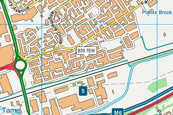 B35 7EW map - OS VectorMap District (Ordnance Survey)