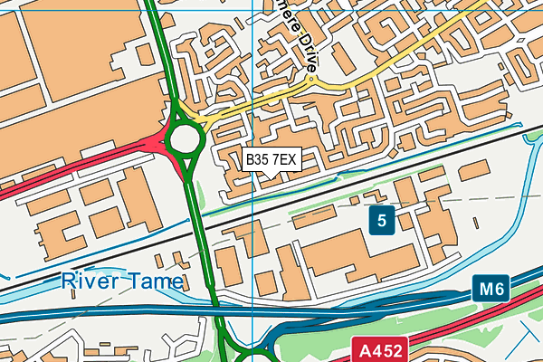 B35 7EX map - OS VectorMap District (Ordnance Survey)