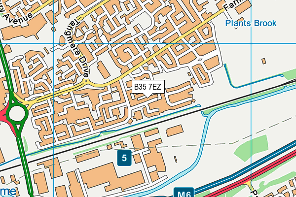 B35 7EZ map - OS VectorMap District (Ordnance Survey)