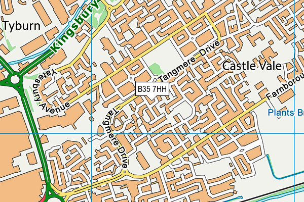 B35 7HH map - OS VectorMap District (Ordnance Survey)