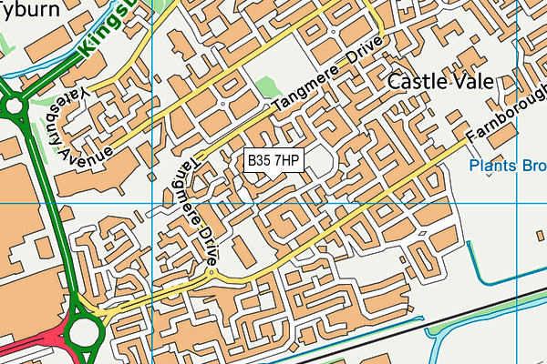 B35 7HP map - OS VectorMap District (Ordnance Survey)