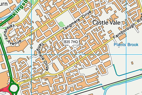 B35 7HQ map - OS VectorMap District (Ordnance Survey)