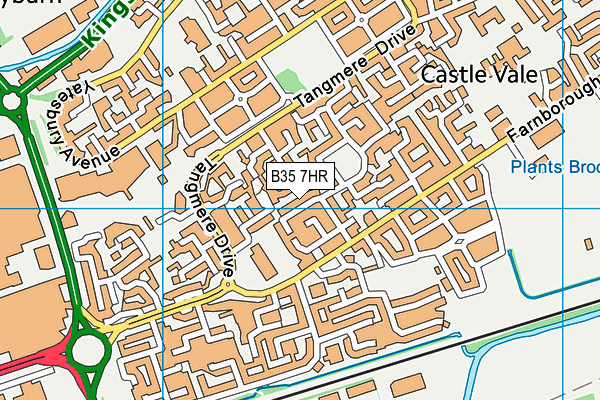 B35 7HR map - OS VectorMap District (Ordnance Survey)