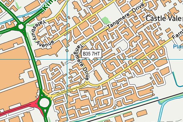 B35 7HT map - OS VectorMap District (Ordnance Survey)