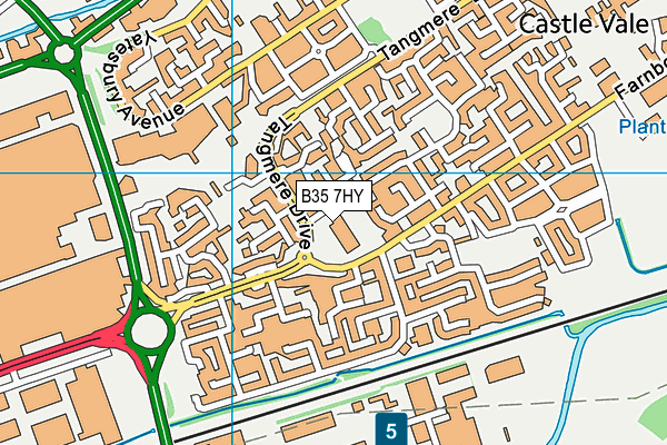 B35 7HY map - OS VectorMap District (Ordnance Survey)