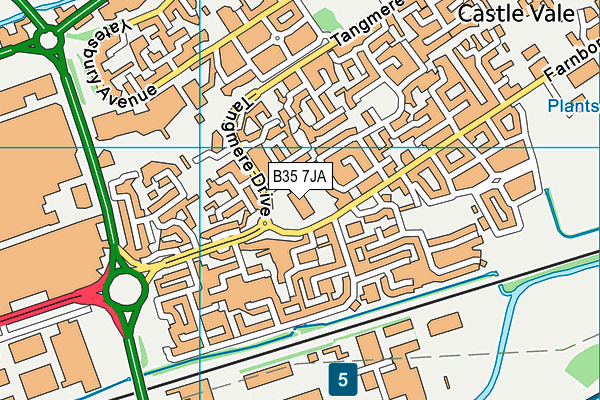 Chivenor Primary School map (B35 7JA) - OS VectorMap District (Ordnance Survey)