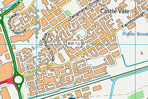 B35 7JJ map - OS VectorMap District (Ordnance Survey)