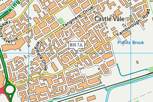 B35 7JL map - OS VectorMap District (Ordnance Survey)