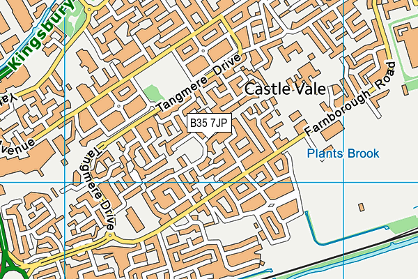 B35 7JP map - OS VectorMap District (Ordnance Survey)