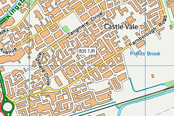 B35 7JR map - OS VectorMap District (Ordnance Survey)