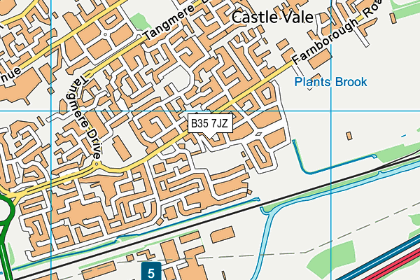 B35 7JZ map - OS VectorMap District (Ordnance Survey)