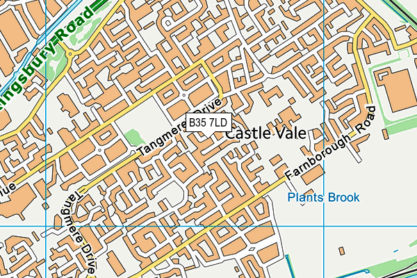 B35 7LD map - OS VectorMap District (Ordnance Survey)