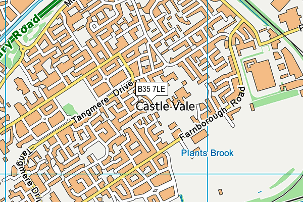 B35 7LE map - OS VectorMap District (Ordnance Survey)