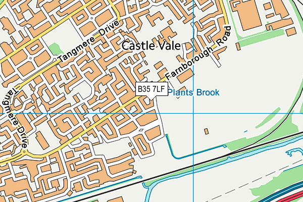 B35 7LF map - OS VectorMap District (Ordnance Survey)