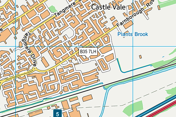 B35 7LH map - OS VectorMap District (Ordnance Survey)