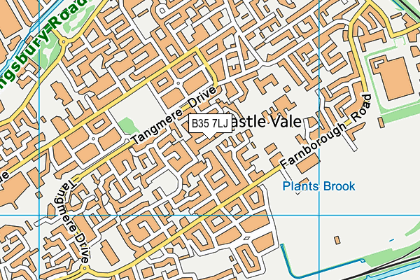 B35 7LJ map - OS VectorMap District (Ordnance Survey)