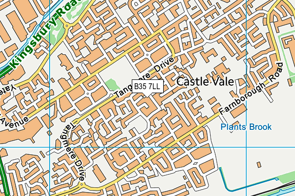 B35 7LL map - OS VectorMap District (Ordnance Survey)