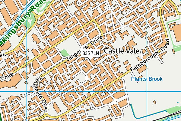 B35 7LN map - OS VectorMap District (Ordnance Survey)