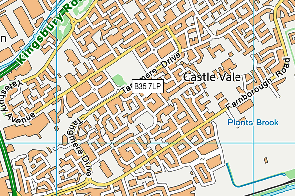 B35 7LP map - OS VectorMap District (Ordnance Survey)