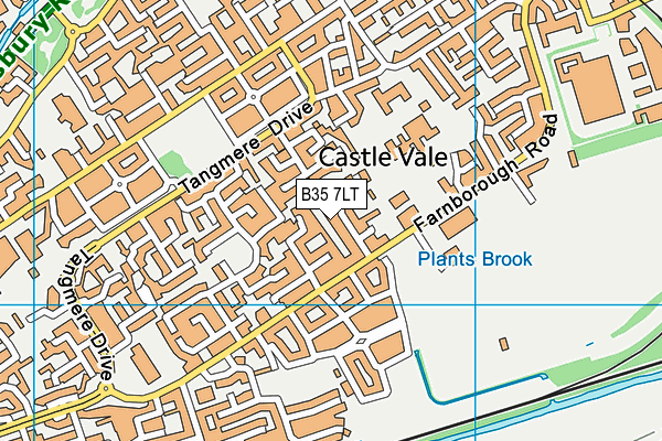 B35 7LT map - OS VectorMap District (Ordnance Survey)