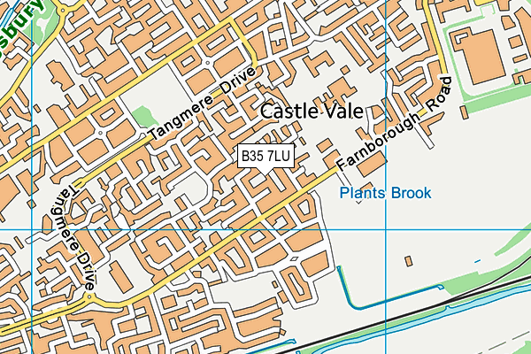 B35 7LU map - OS VectorMap District (Ordnance Survey)