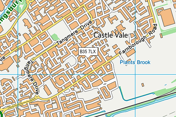B35 7LX map - OS VectorMap District (Ordnance Survey)