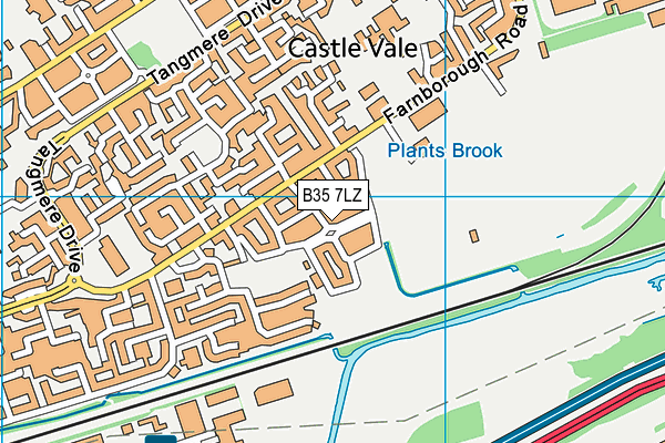 B35 7LZ map - OS VectorMap District (Ordnance Survey)