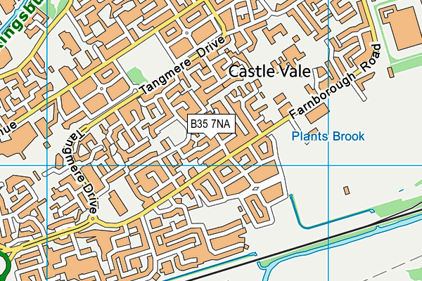 B35 7NA map - OS VectorMap District (Ordnance Survey)