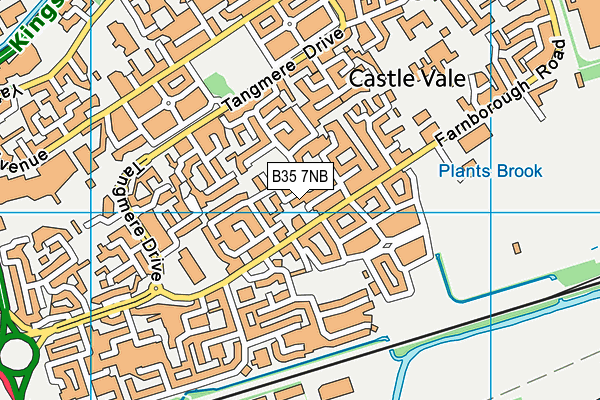 B35 7NB map - OS VectorMap District (Ordnance Survey)