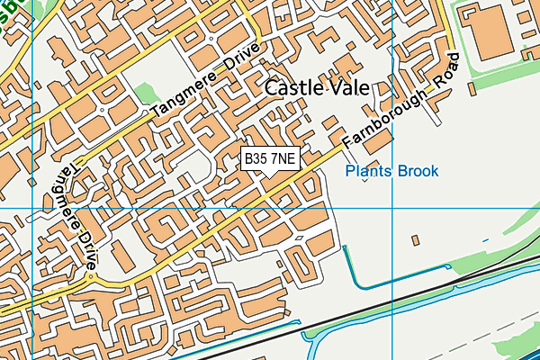 B35 7NE map - OS VectorMap District (Ordnance Survey)