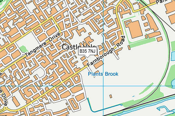 B35 7NJ map - OS VectorMap District (Ordnance Survey)