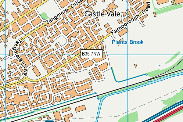 B35 7NW map - OS VectorMap District (Ordnance Survey)