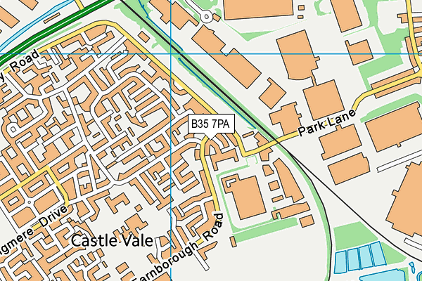 B35 7PA map - OS VectorMap District (Ordnance Survey)