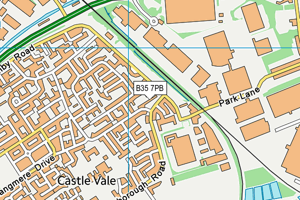 B35 7PB map - OS VectorMap District (Ordnance Survey)