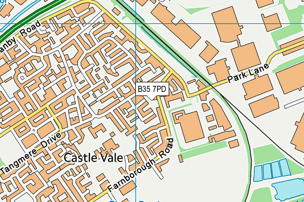 B35 7PD map - OS VectorMap District (Ordnance Survey)