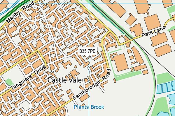 B35 7PE map - OS VectorMap District (Ordnance Survey)